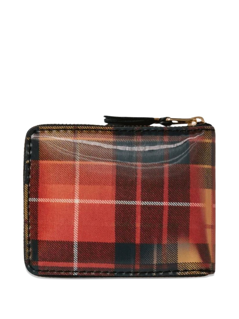 Comme Des Garçons lenticular tartan U-zip wallet outlook