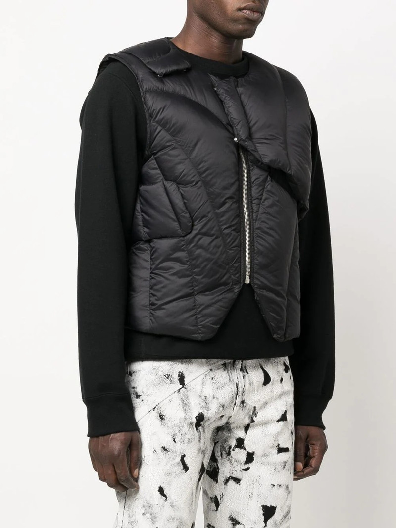 logo-print padded gilet 3
