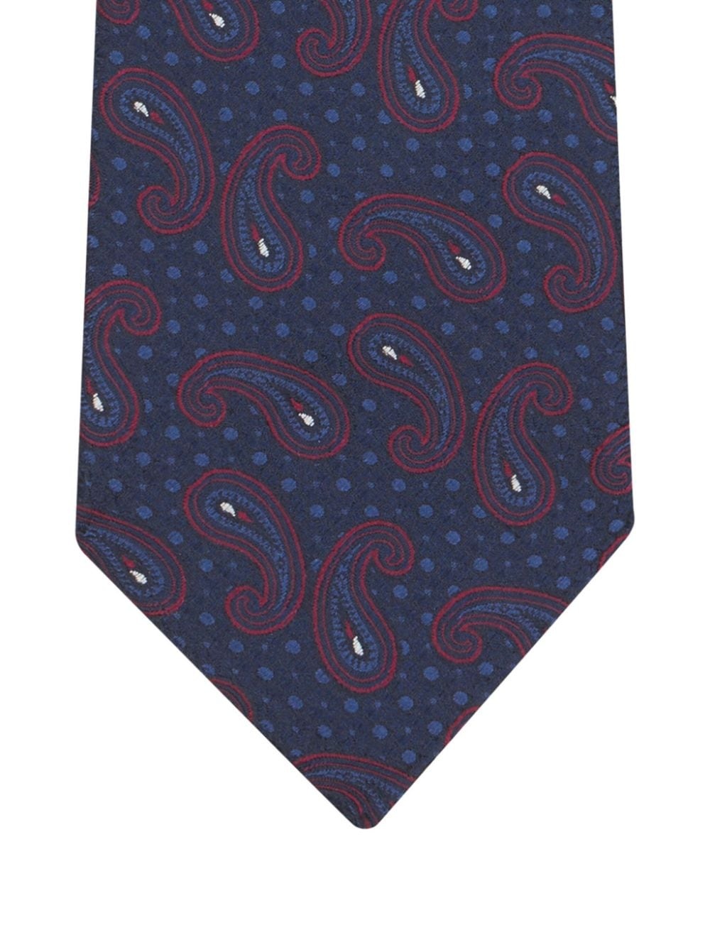 paisley-print silk tie - 2