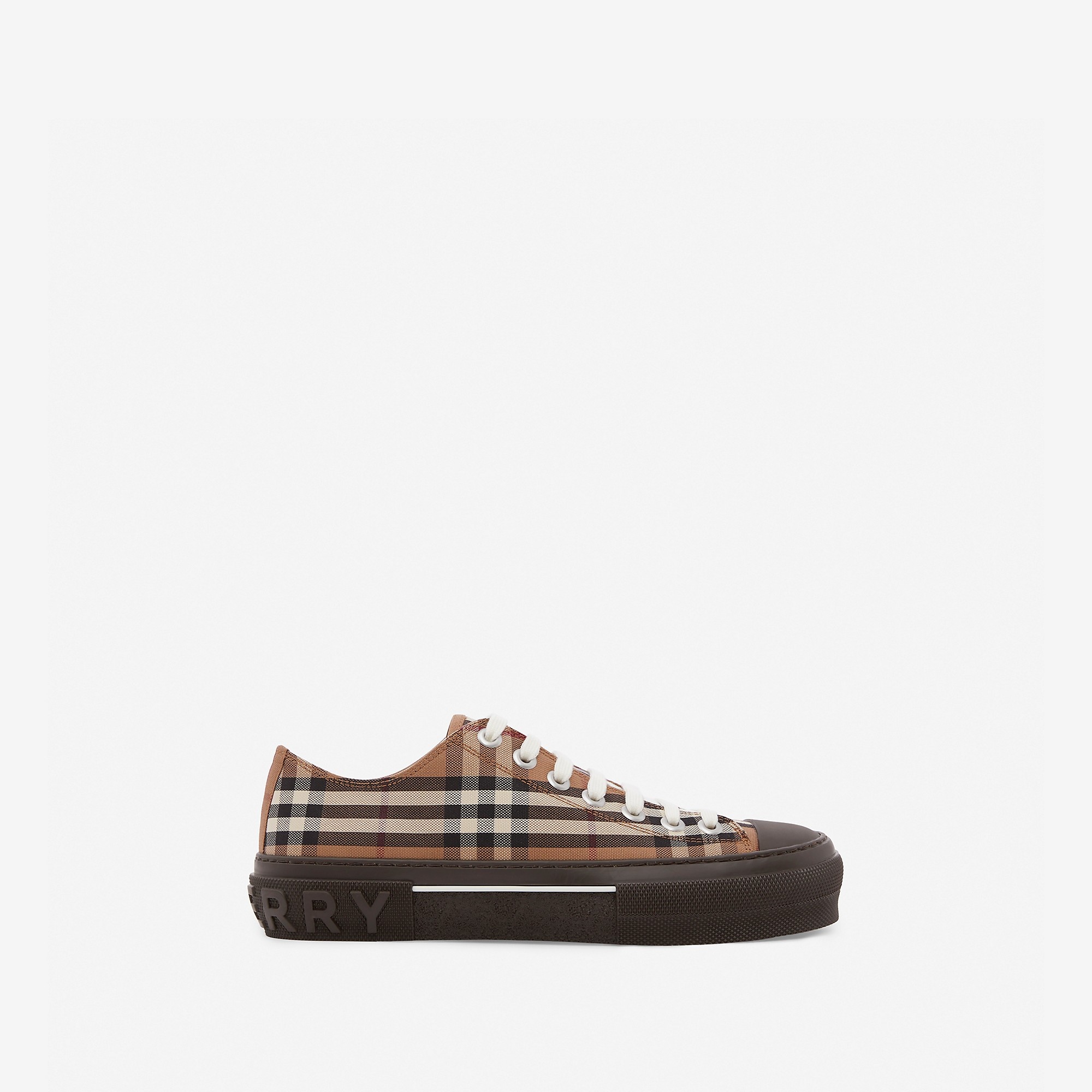 Vintage Check Cotton Sneakers - 1