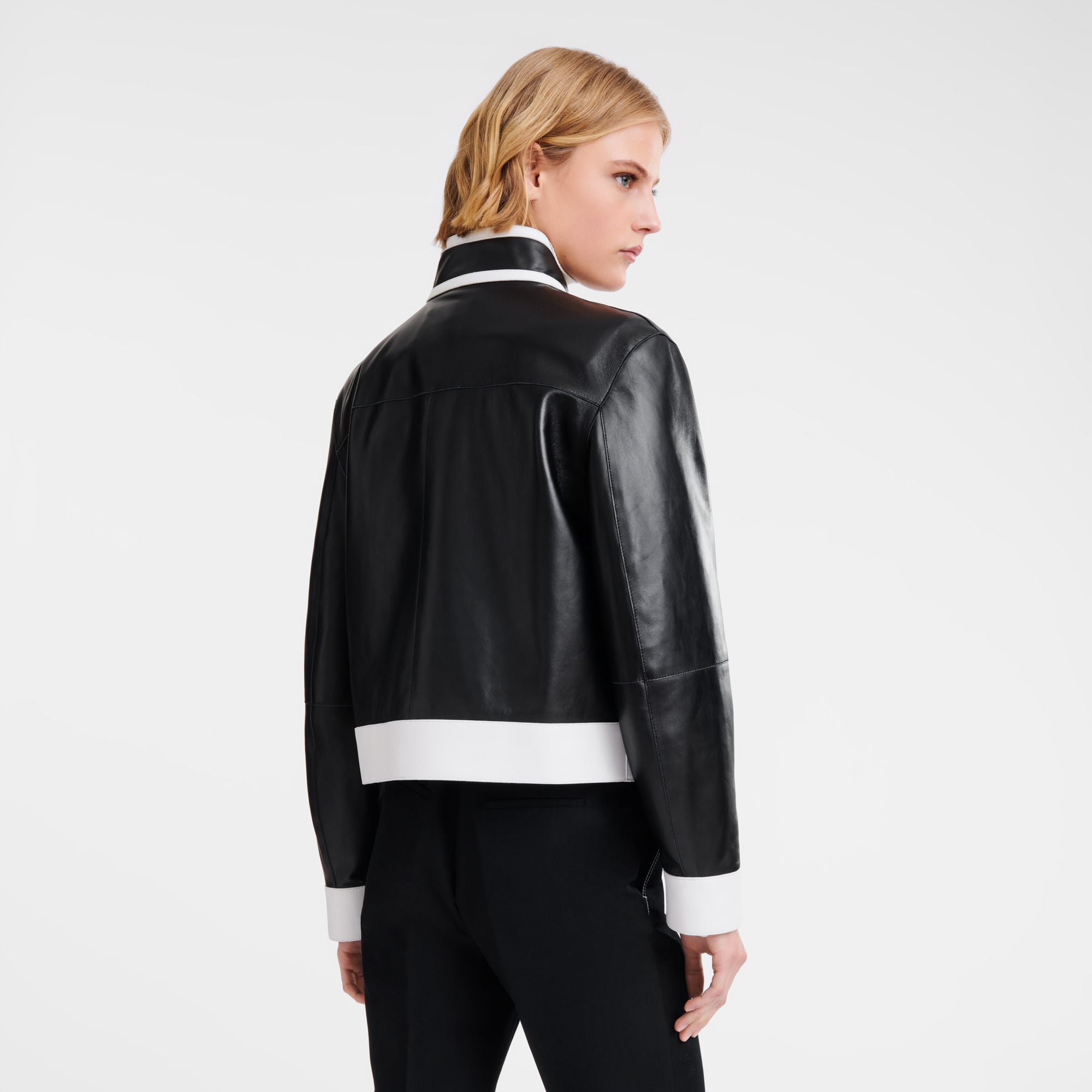 Leather short blouson Black - Leather - 3