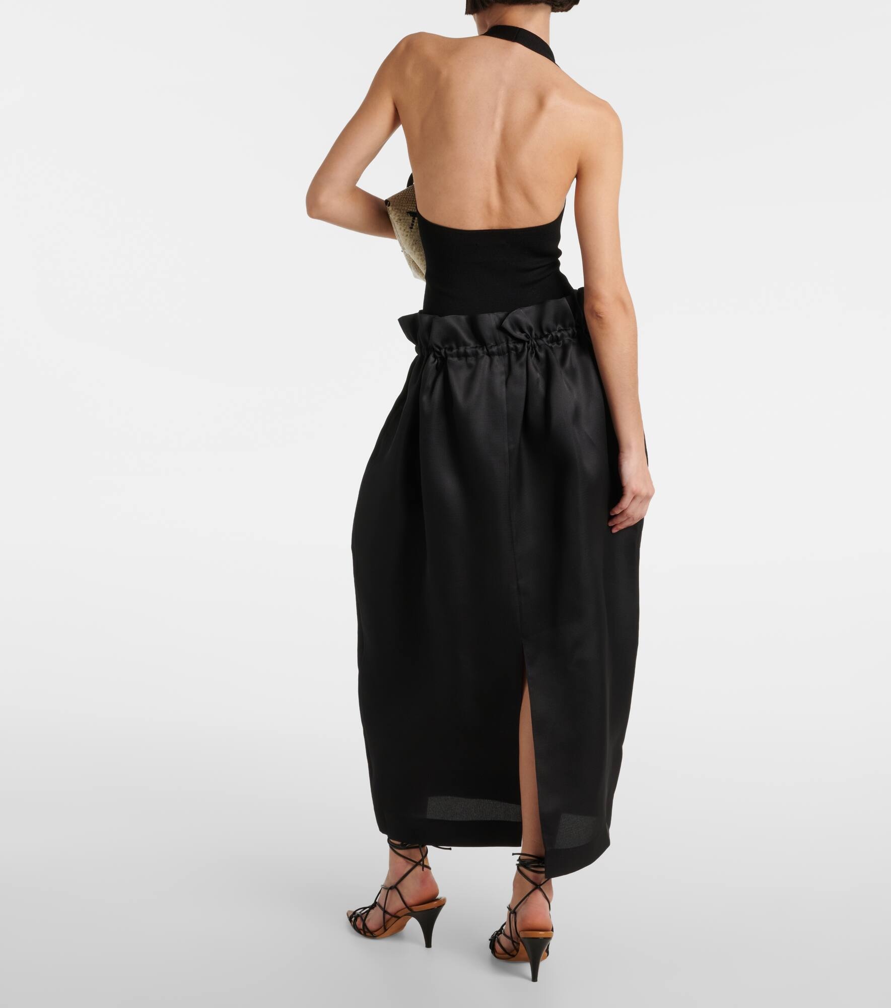 Ember silk gazar midi skirt - 3