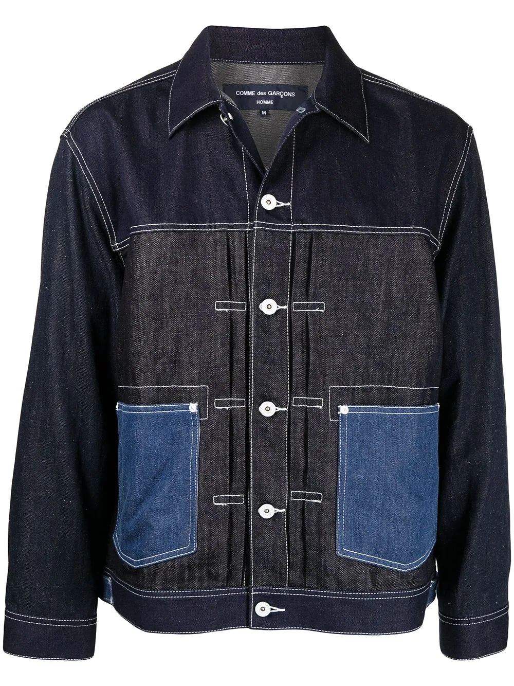 patchwork denim style jacket - 1