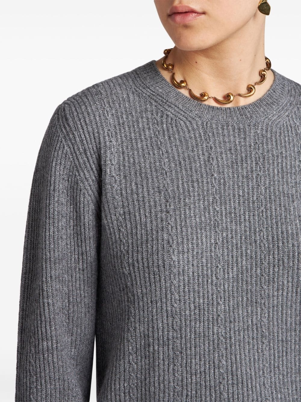 ribbed-knit jumper - 4