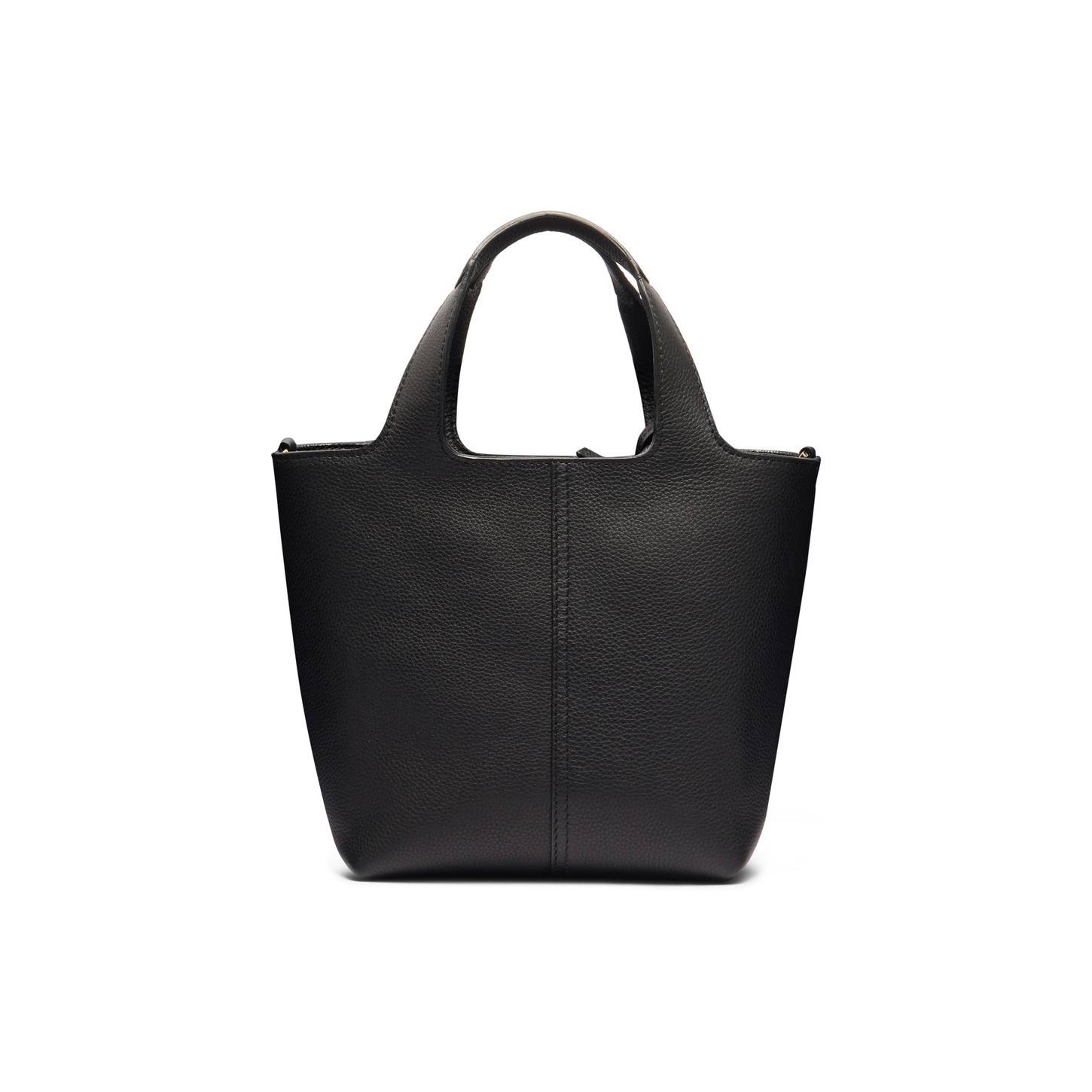 Black tumbled leather handbag - 4