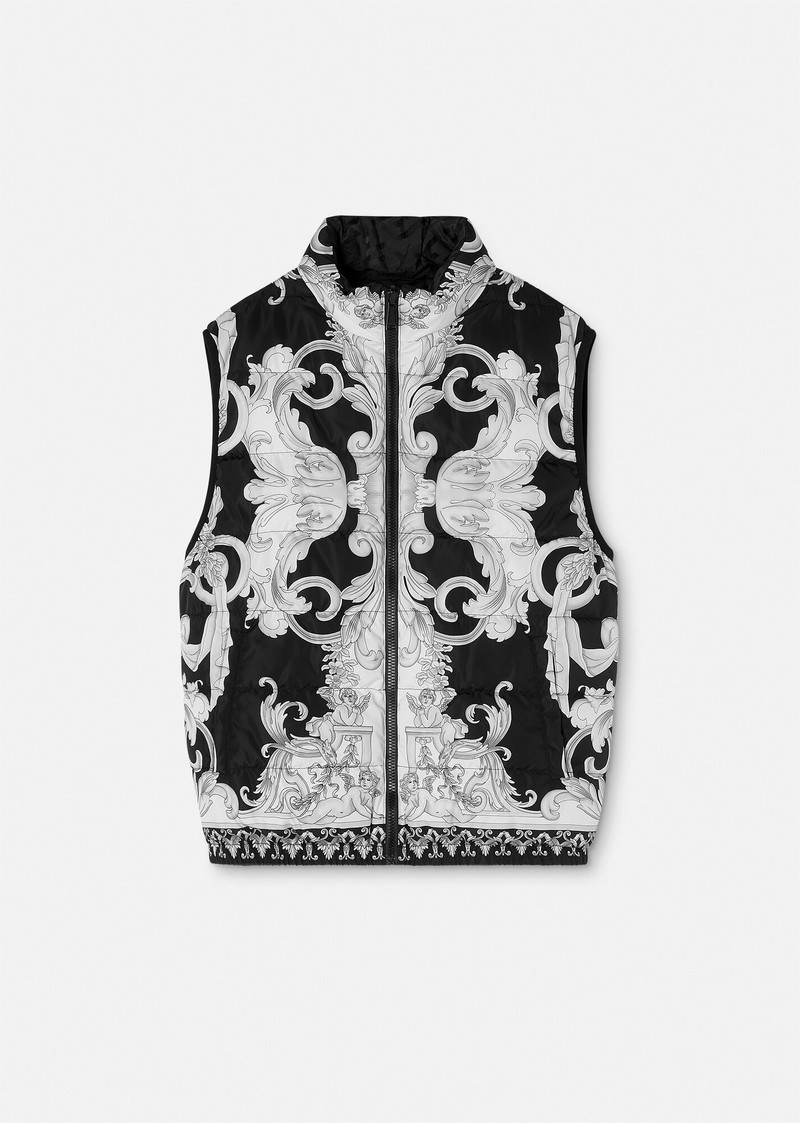 Silver Baroque Puffer Vest 1