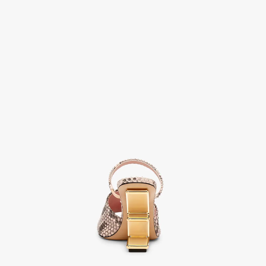 Pink python high-heeled sandals - 3