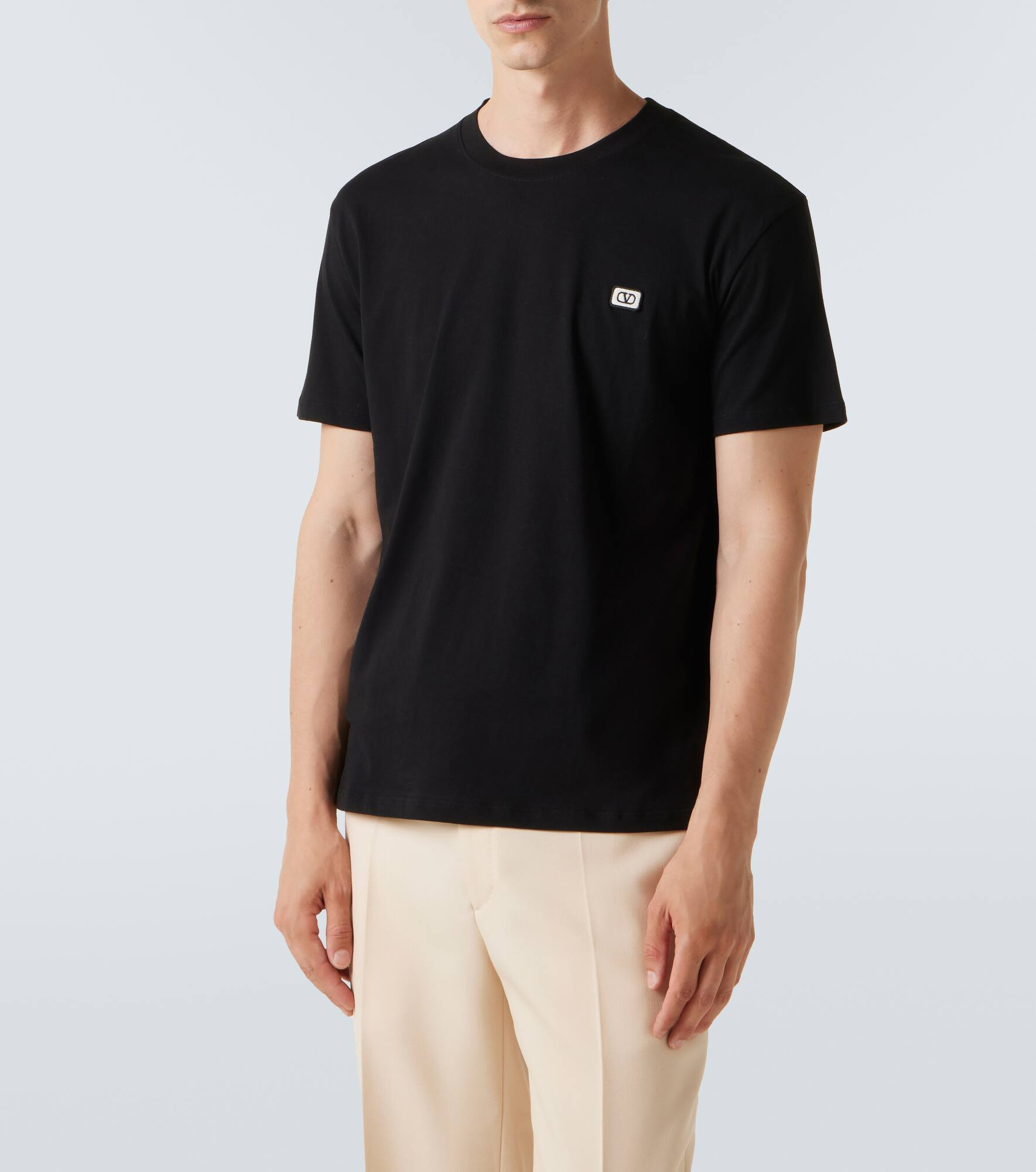 VLogo cotton jersey T-shirt - 3