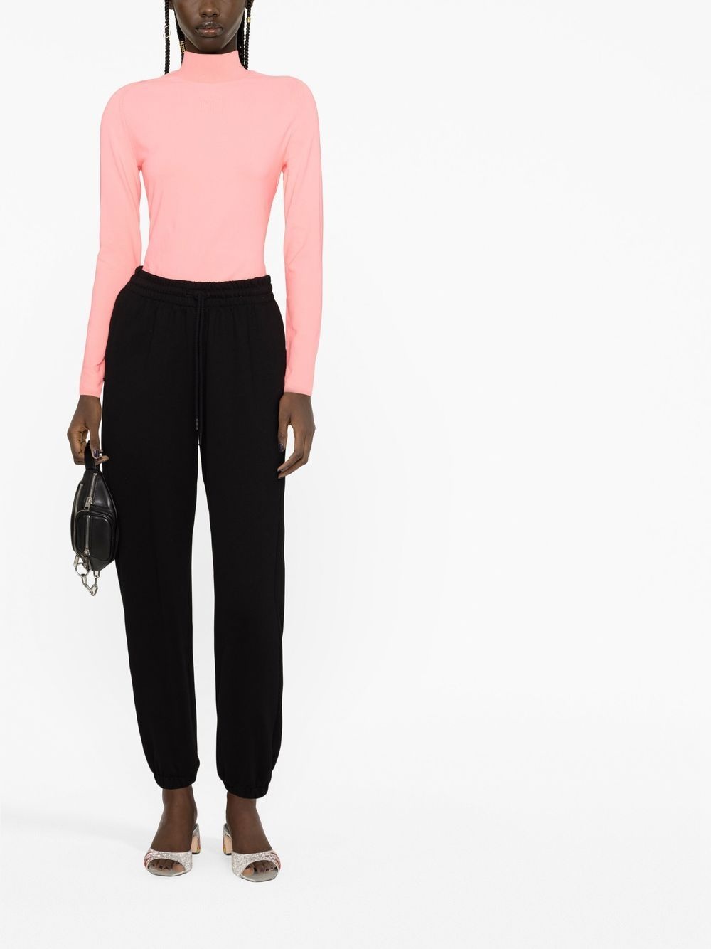 roll neck embossed-logo jumper - 2