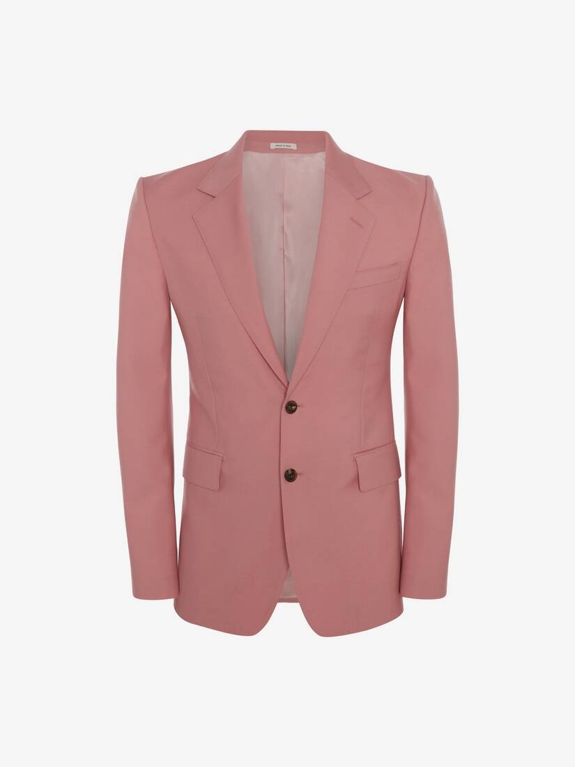 Two-button Wool Mohair Jacket in Pink - 1