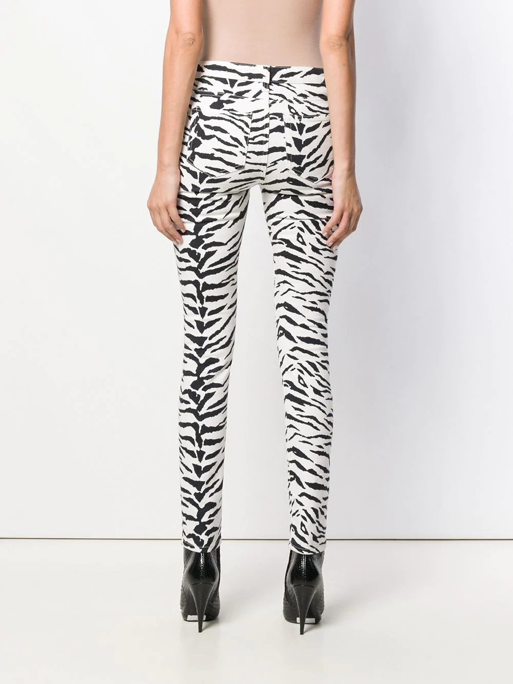 zebra print skinny jeans - 4