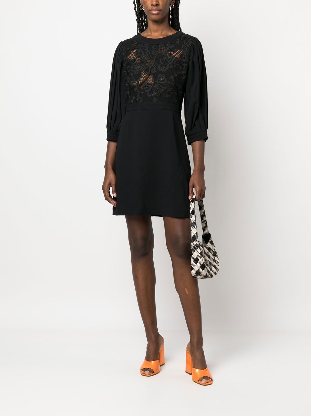 floral-panelled mini dress - 2