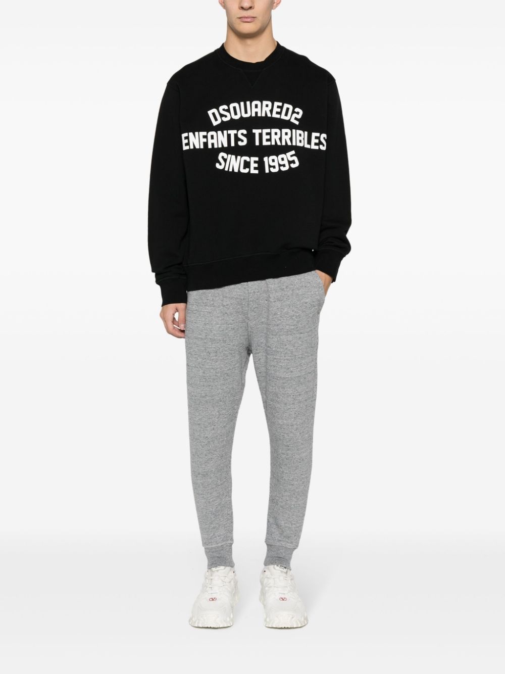 logo-print cotton track pants - 2