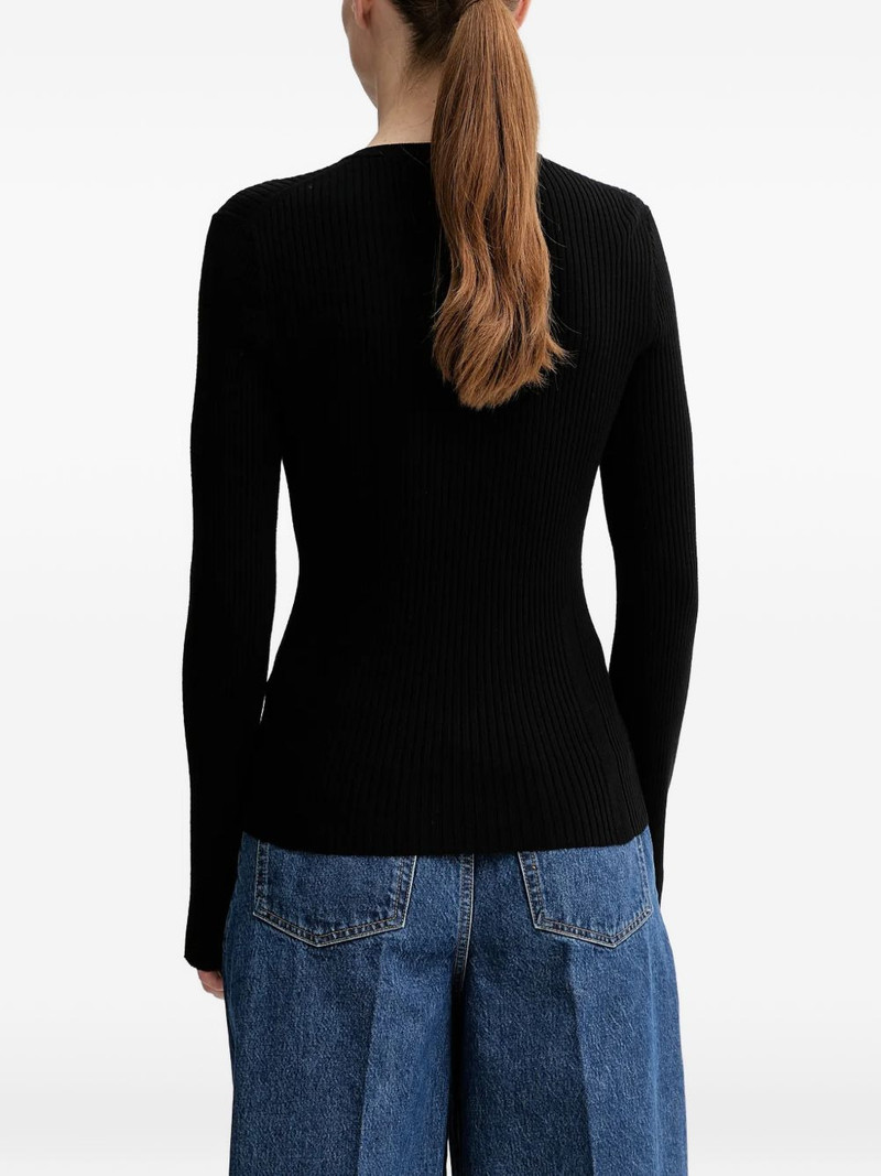 Henley ribbed-knit sweater 3