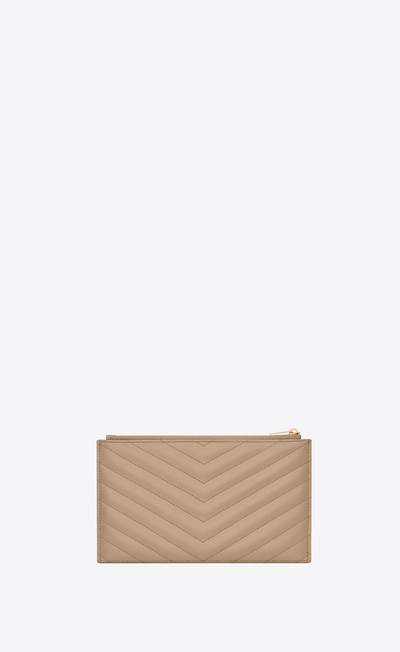 SAINT LAURENT cassandre saint laurent matelassé bill pouch in grain de poudre embossed leather outlook