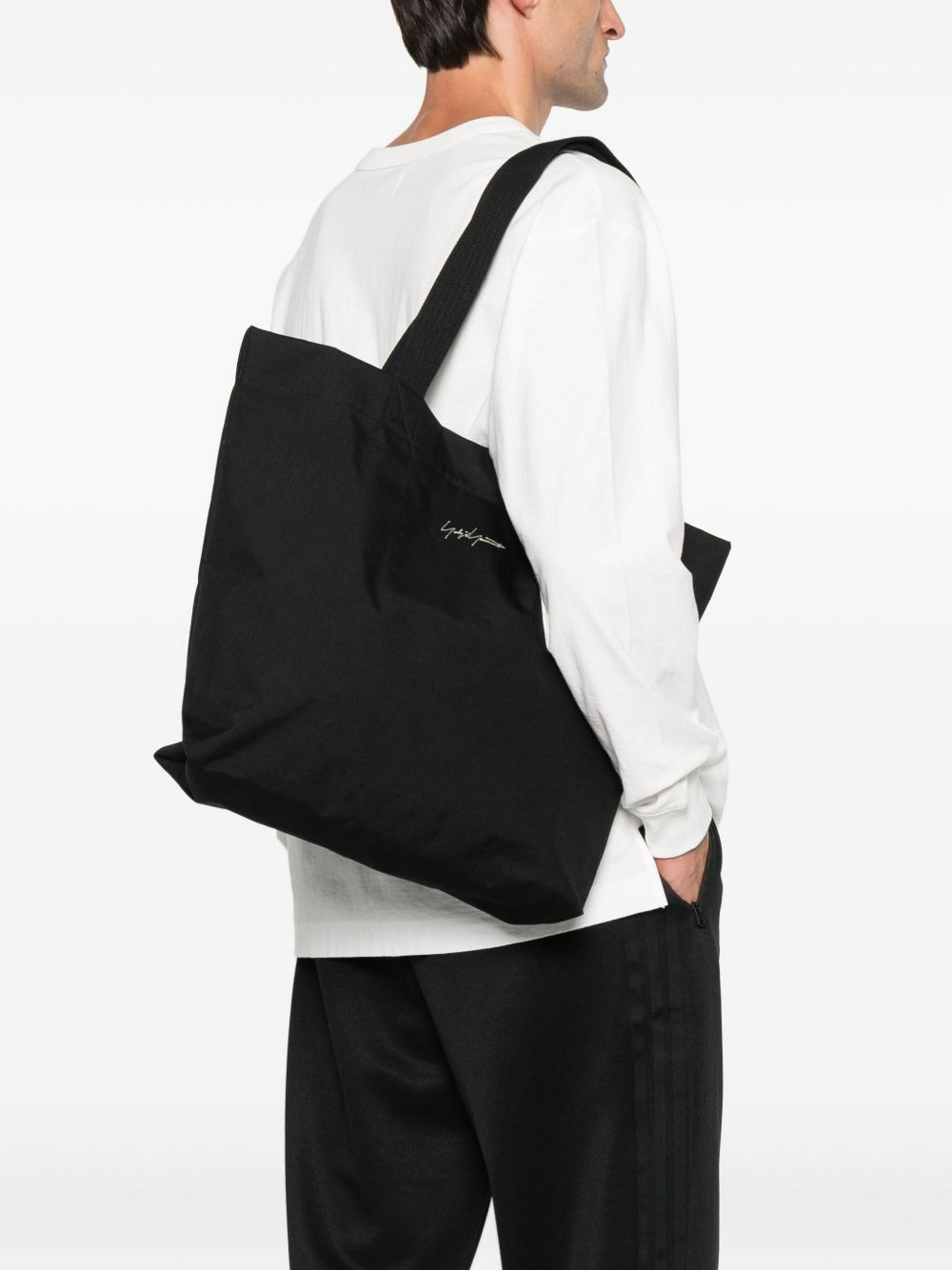 logo-embroidered tote bag - 2