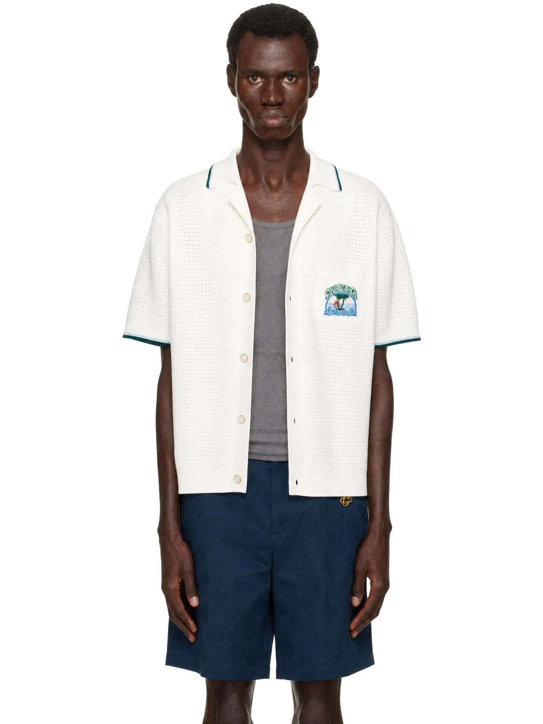 White Palm Tree Emblem Shirt - 1