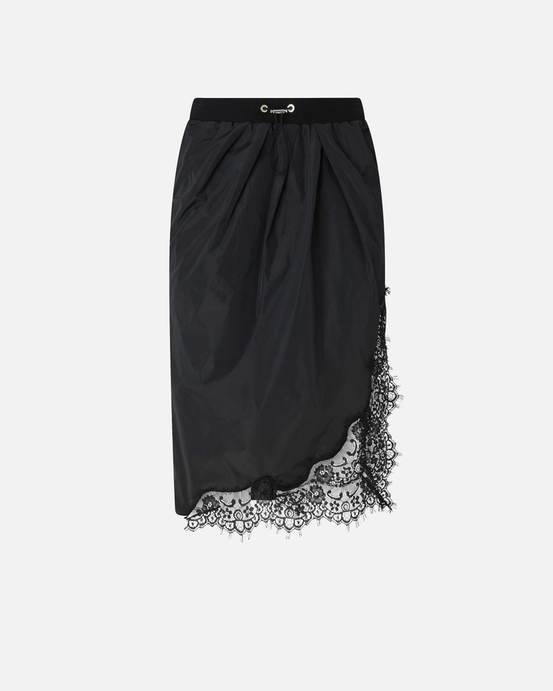 CALF-LENGTH SKIRT WITH LACE INSERT 1