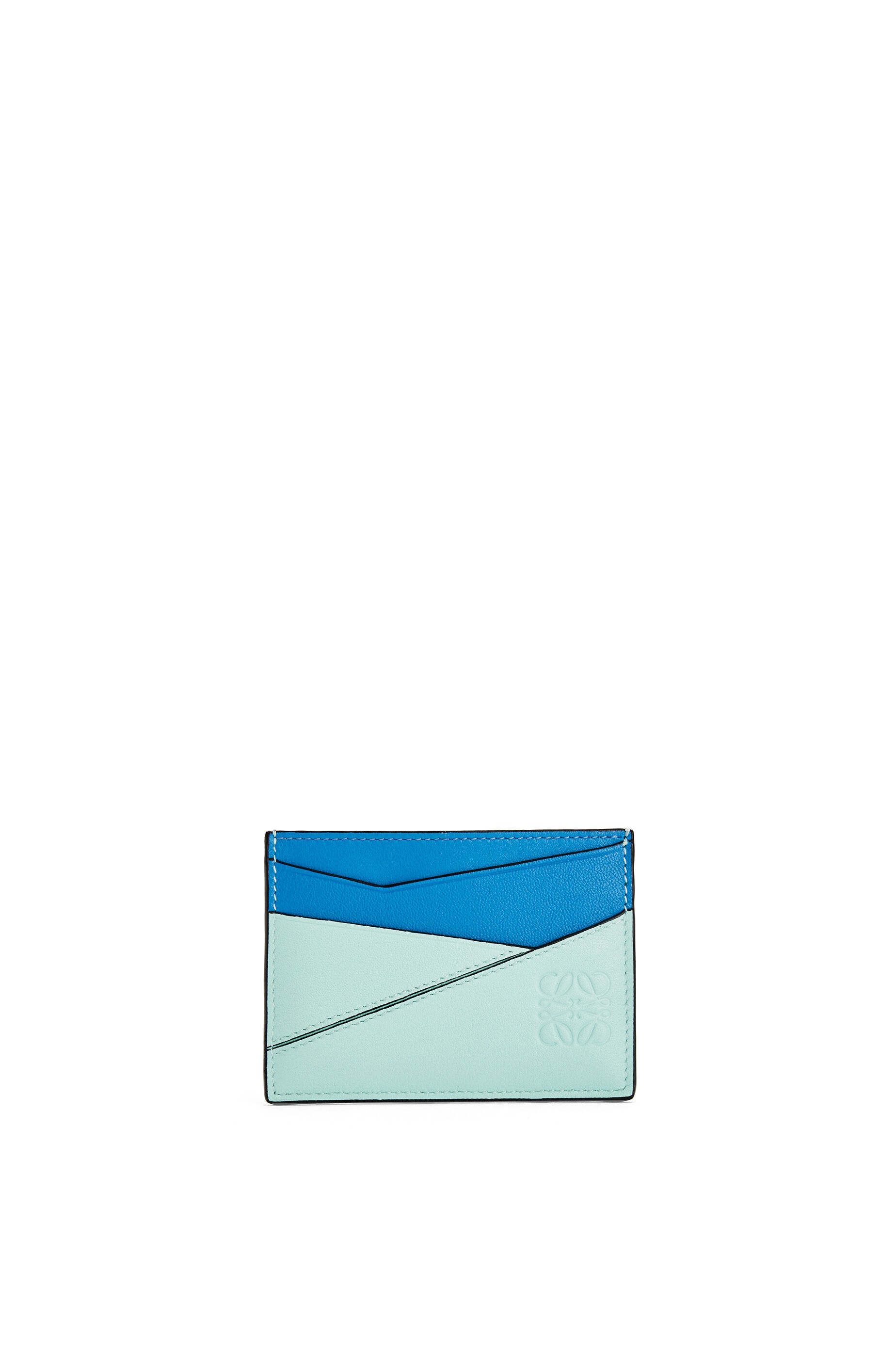 Puzzle plain cardholder in classic calfskin - 1