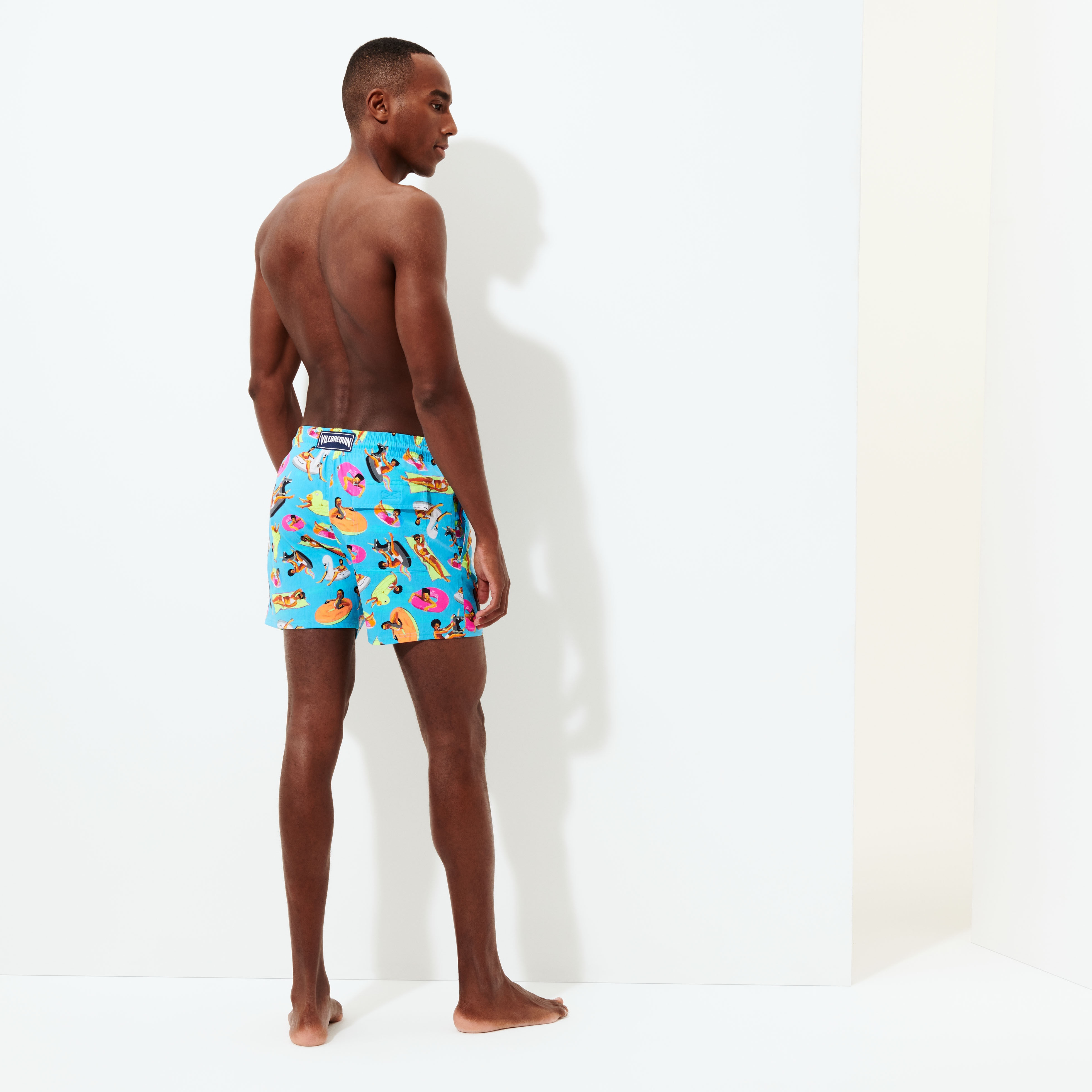 Men Stretch Short Swim Trunks - Vilebrequin x Derrick Adams - 4