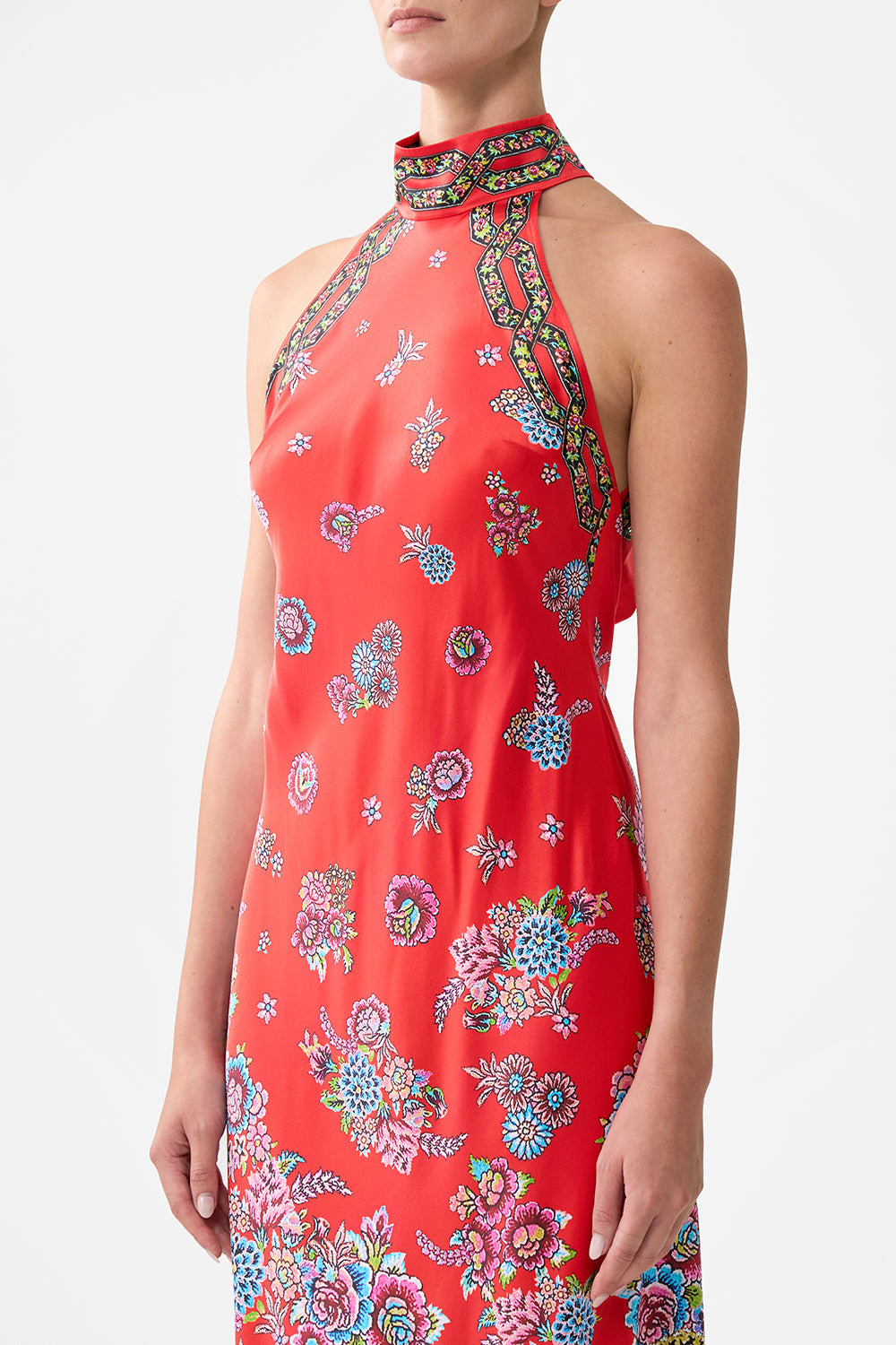 HIGH NECK BIAS DRESS - 5
