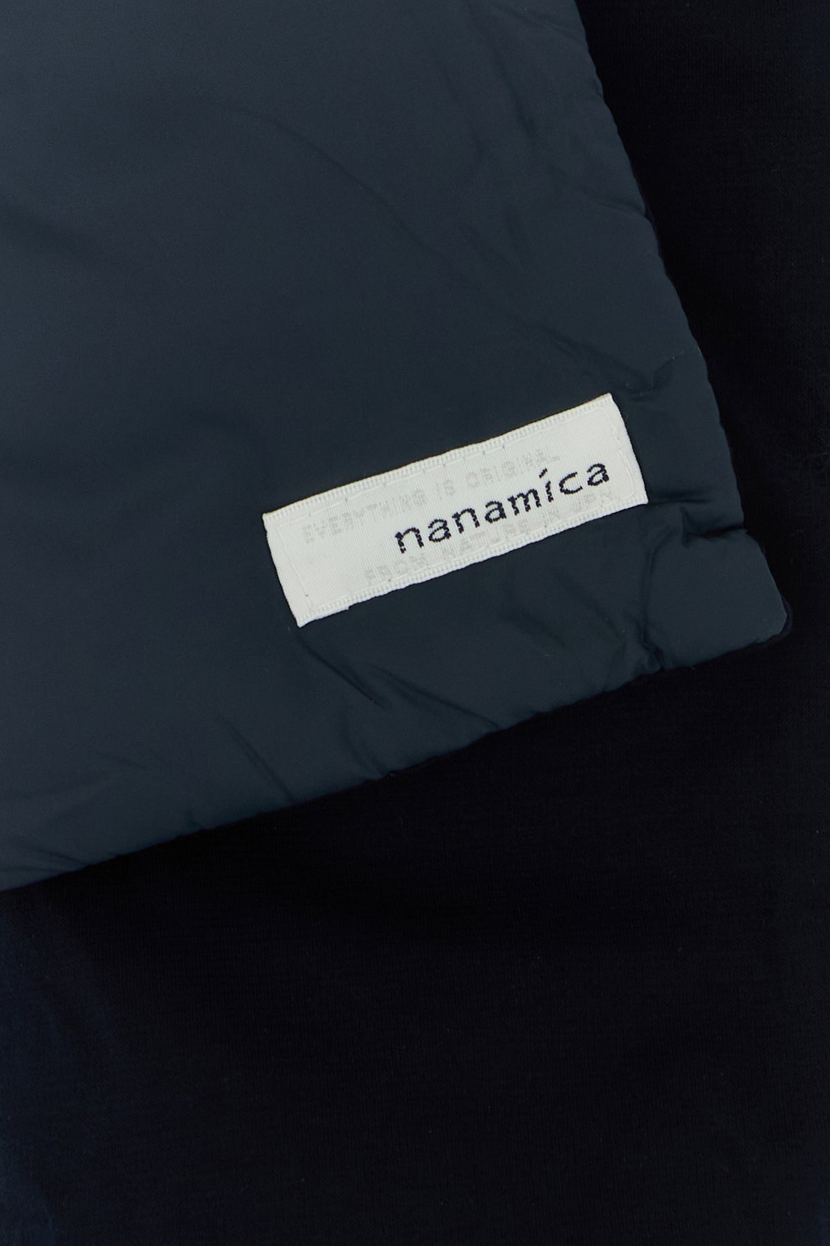 Navy blue nylon reversible scarf - 2