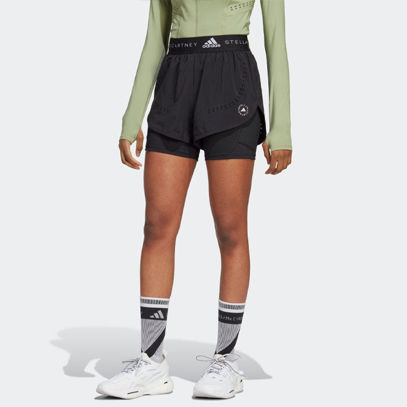 adidas (WMNS) adidas Truepurpose Two-in-one Shorts 'Black' HS4258 outlook
