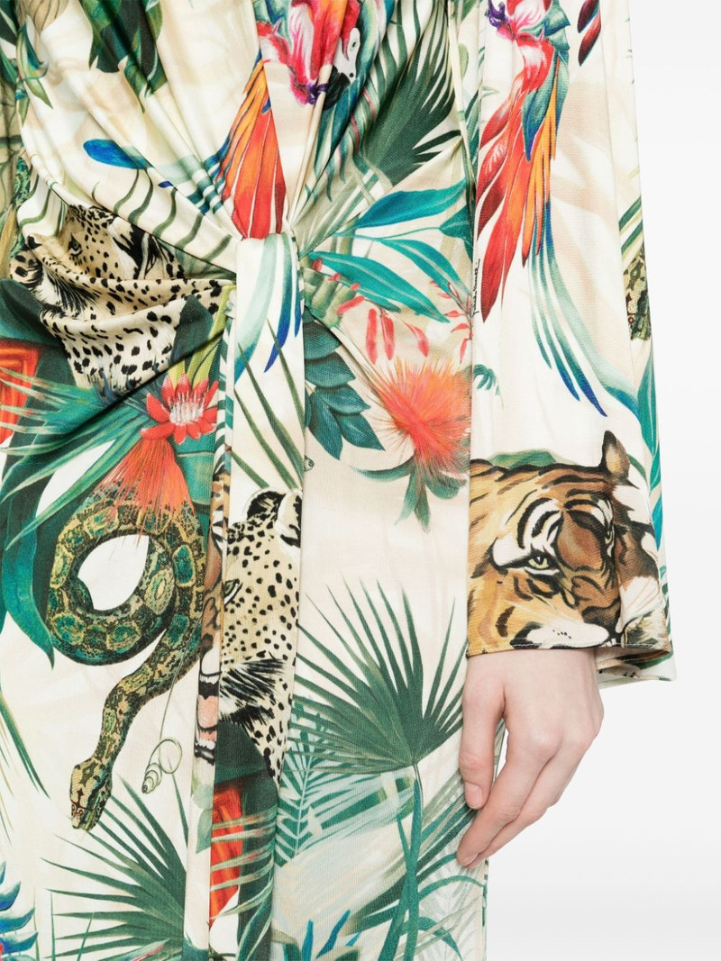 jungle-print wrap dress 5