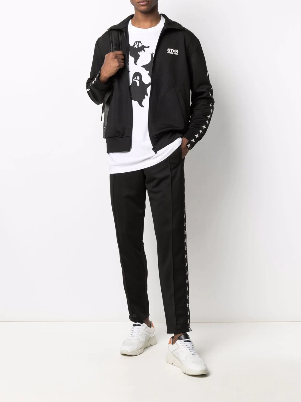 logo-print zip-fastening jacket - 2