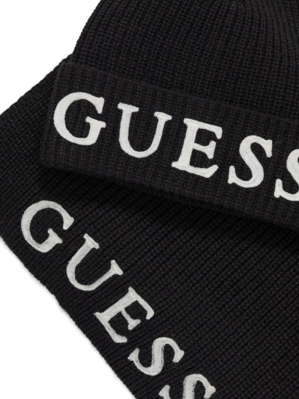 logo-embroidered beanie set - 3