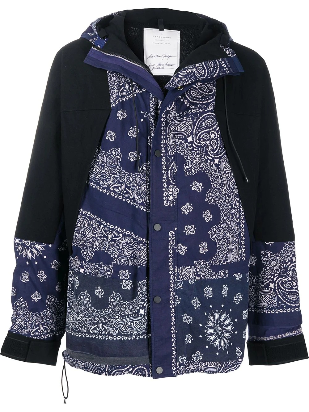 bandana print panelled jacket - 1