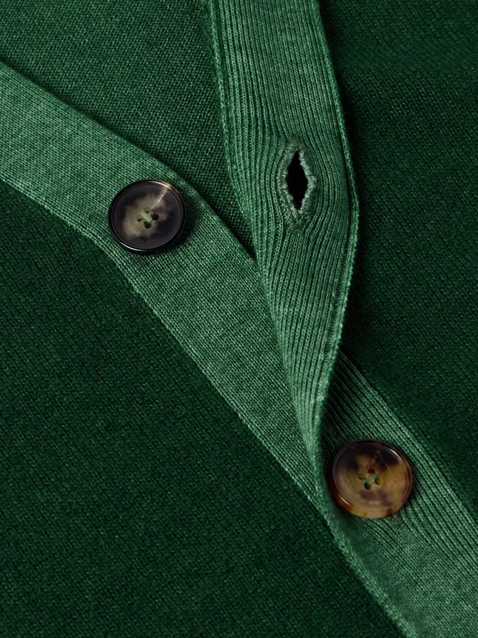Logo-Embroidered Wool Cardigan - 5