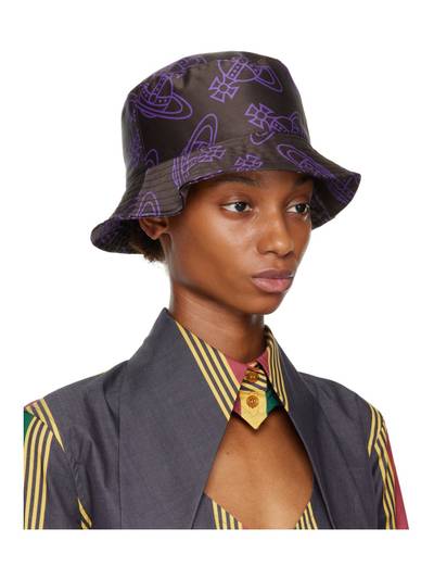 Vivienne Westwood Brown & Purple Orb Lining Bucket Hat outlook