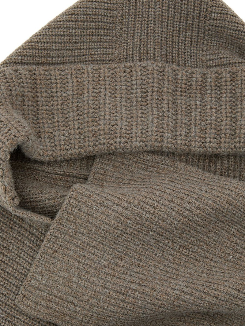 Yves Salomon hooded knit scarf outlook