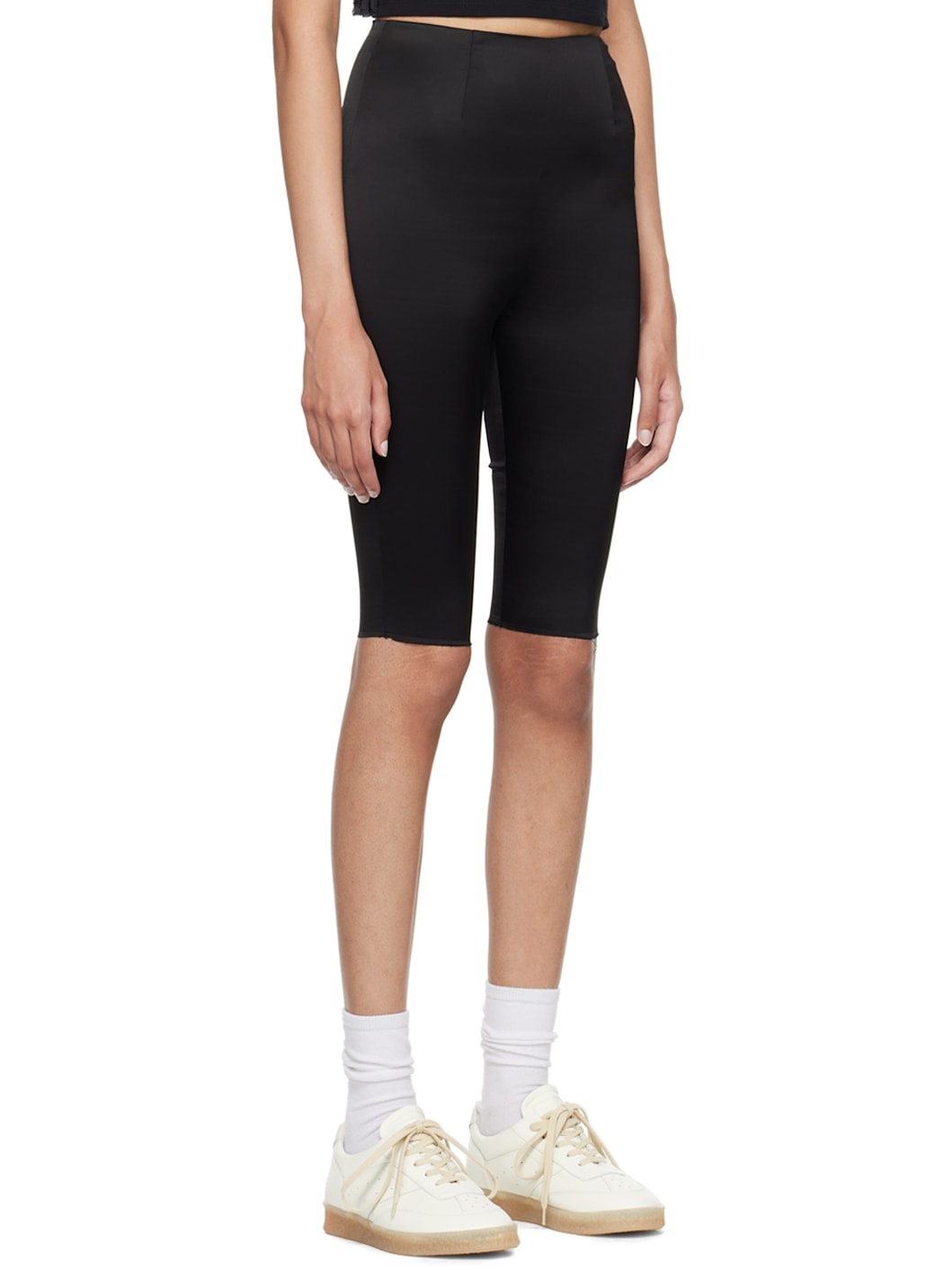 Black Raw Edge Shorts - 2