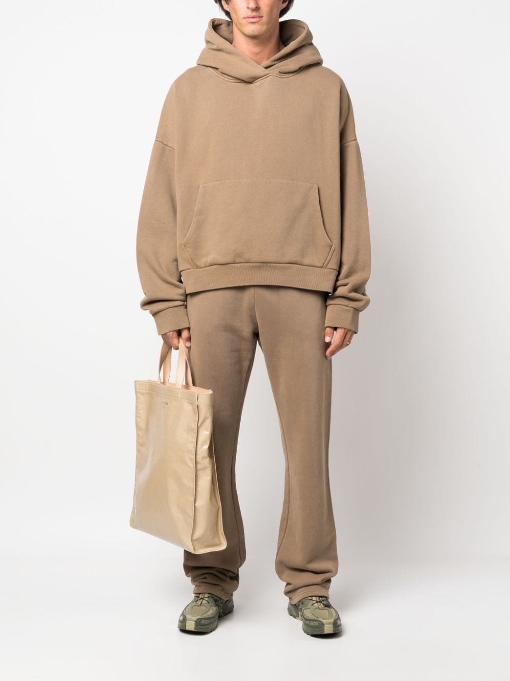 drop-shoulder cotton hoodie - 3
