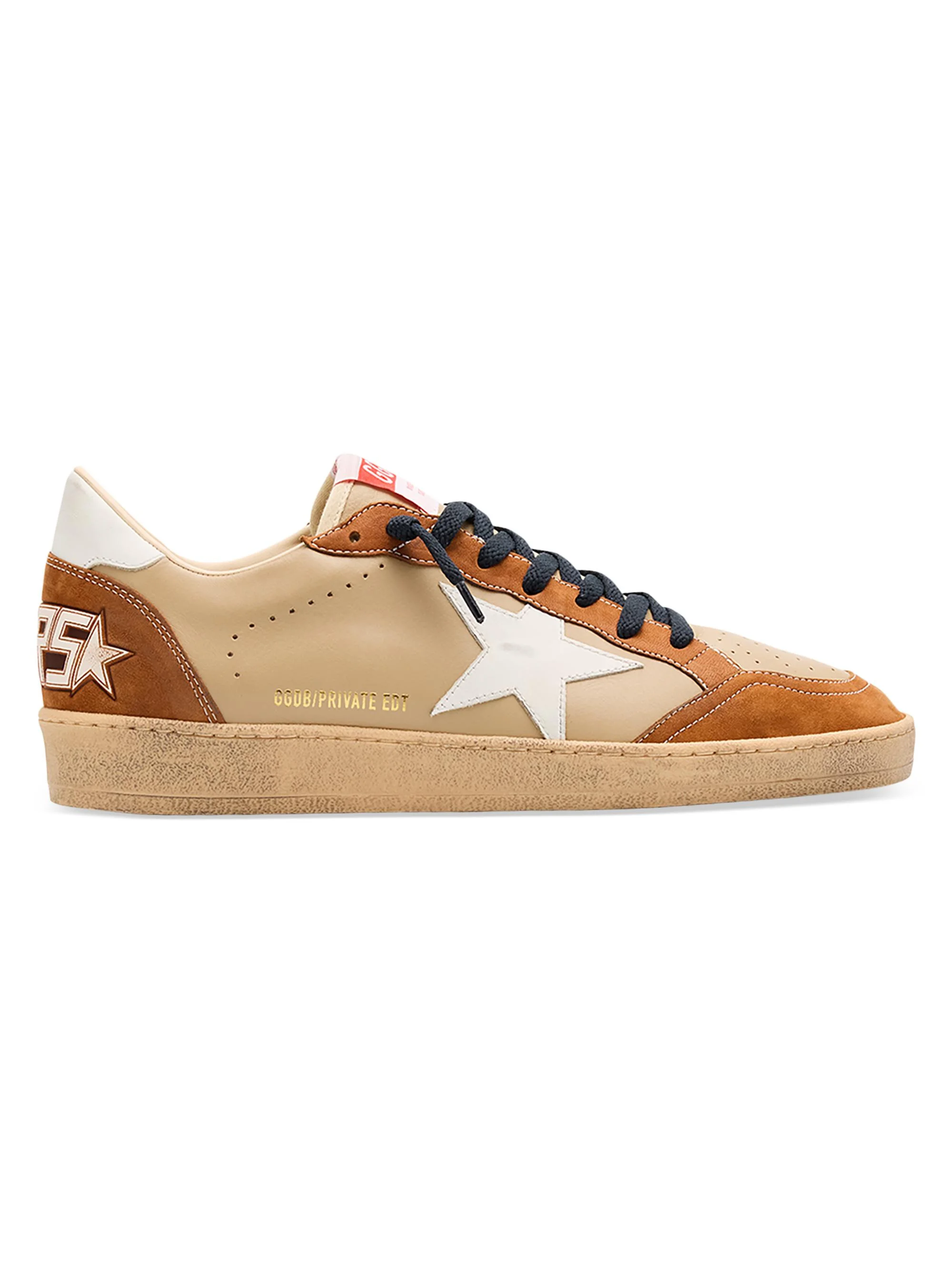 Men's Ball Star Low-Top Nubuck Sneakers - Beige - 1