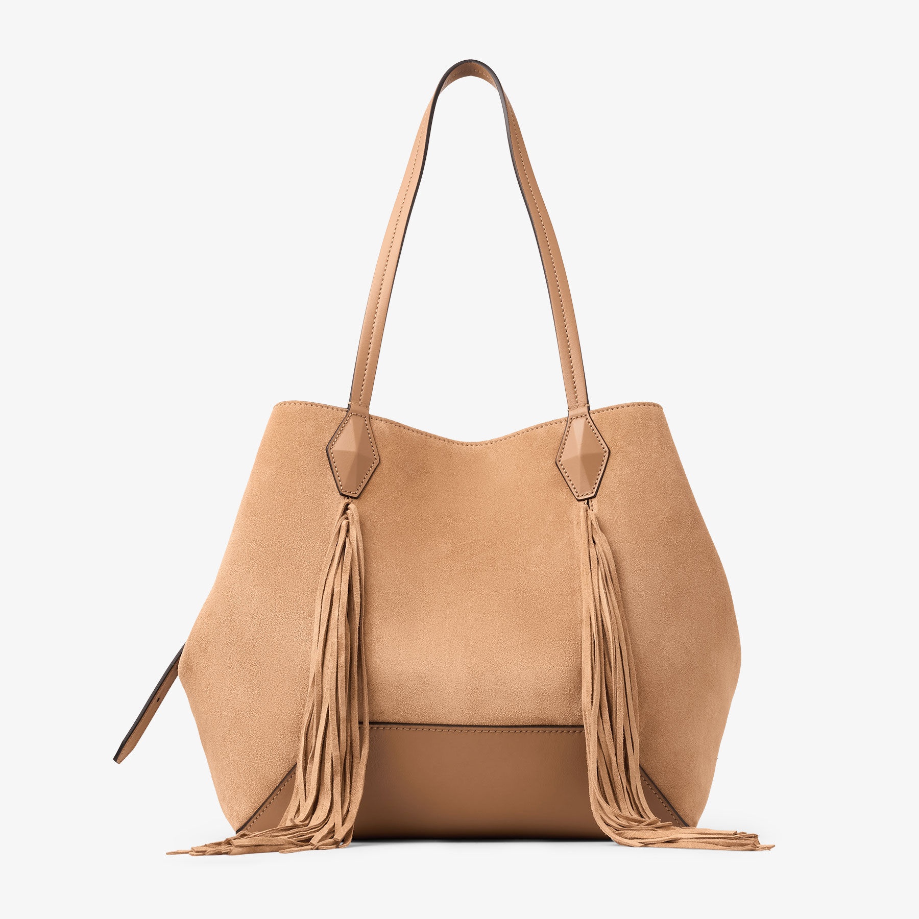 Diamond Tote M
Toffee Suede Tote Bag With Fringes - 6