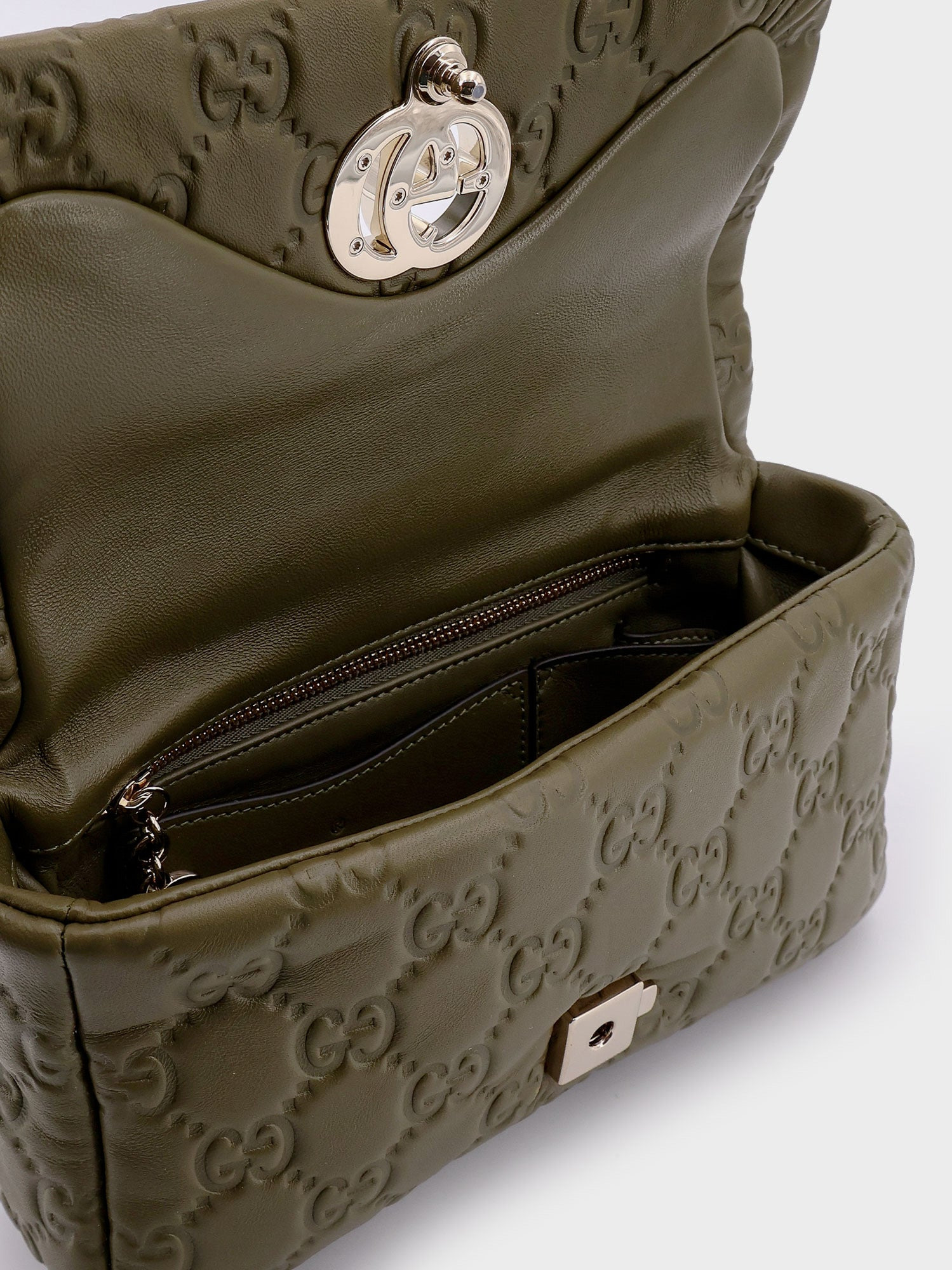 Gucci Mini Gg Milano Leather Handbag With All-Over Gg Motif - 5