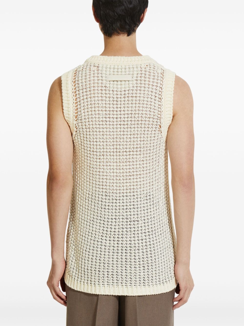 open-knit vest - 4