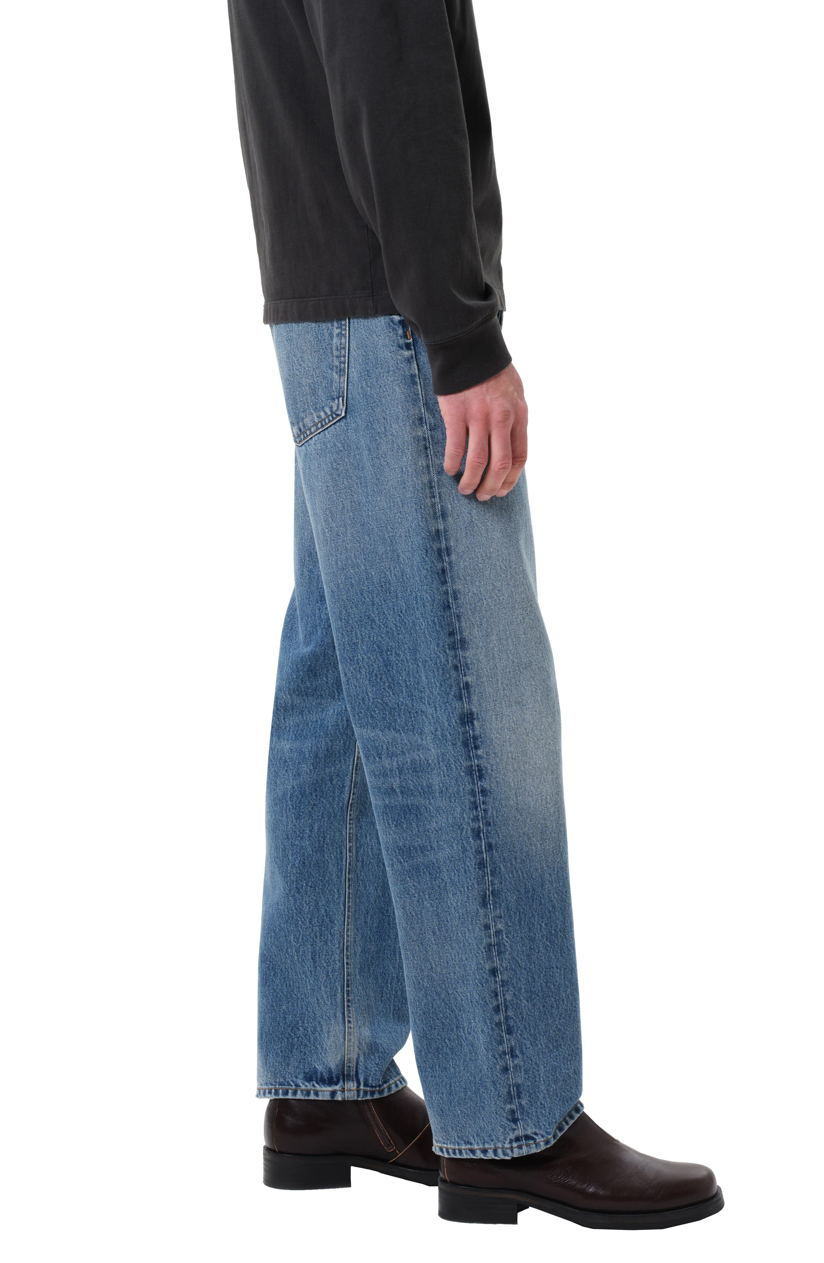 AGOLDE '90s Mid Rise Relaxed Straight Leg Jeans in Friction at Nordstrom - 3