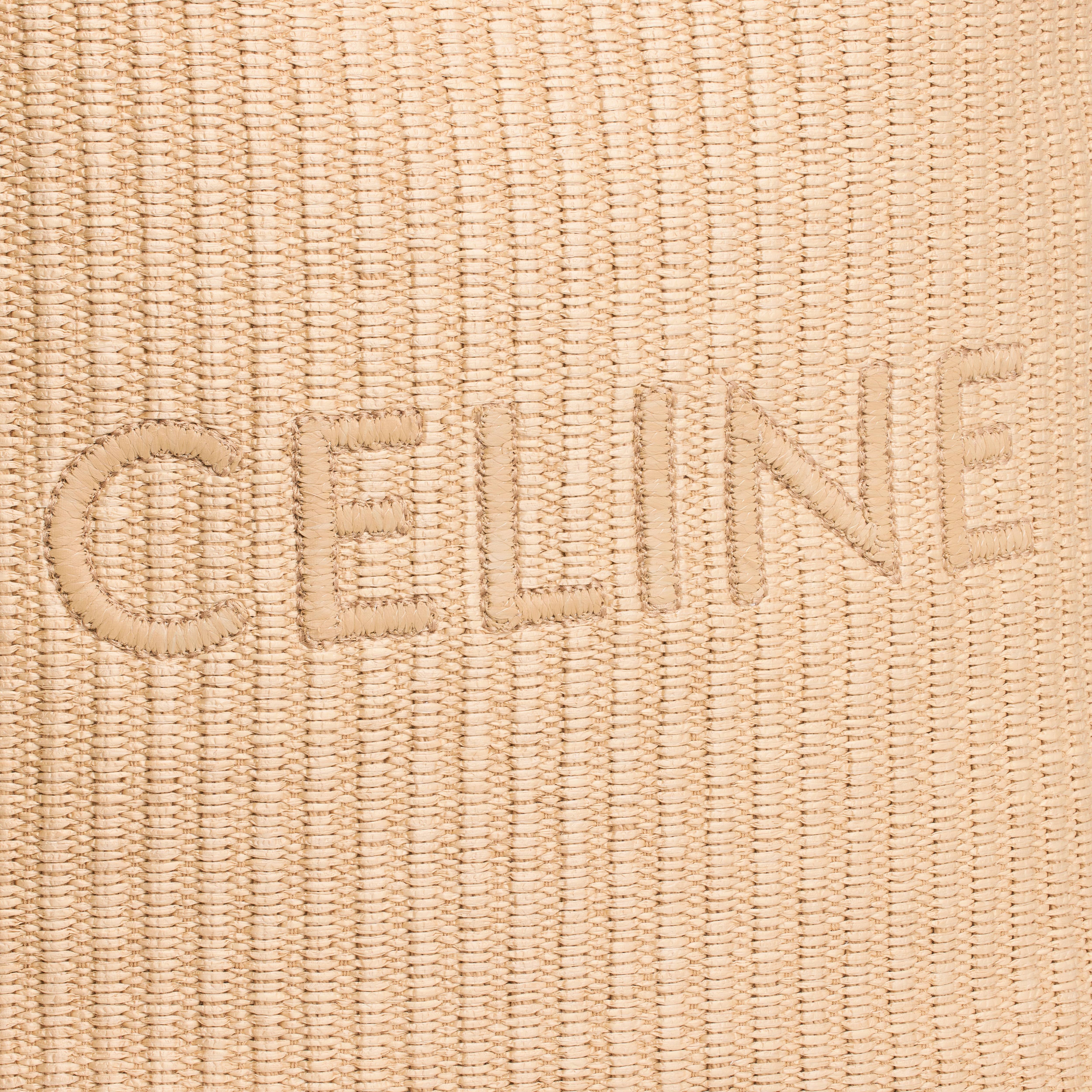 MUSEUM BAG in RAFFIA EFFECT TEXTILE WITH CELINE EMBROIDERY - 6