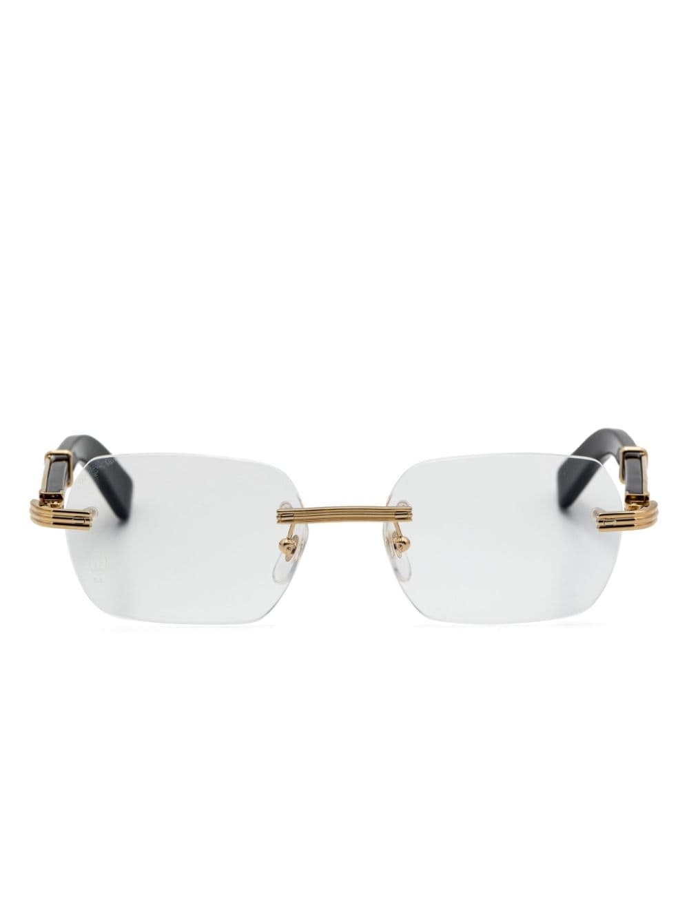 rectangle-frame rimless glasses - 1