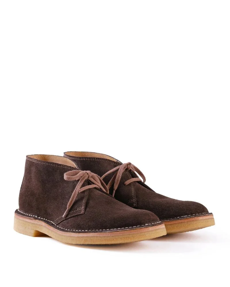 LK-019 Military Desert Boot Japanese Suede Dark Brown - 1