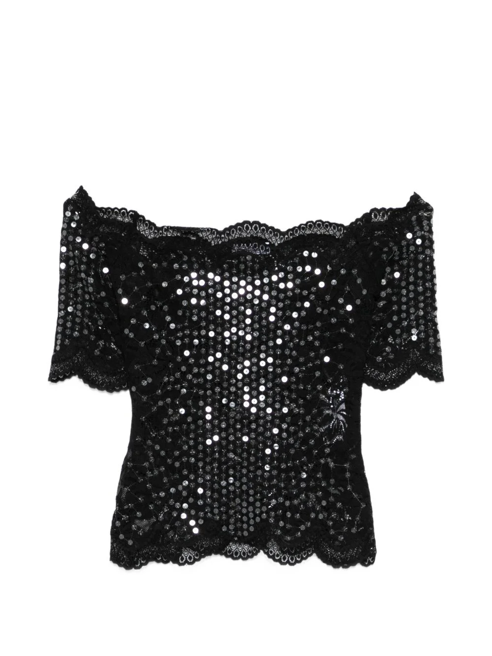 sequin lace top - 1
