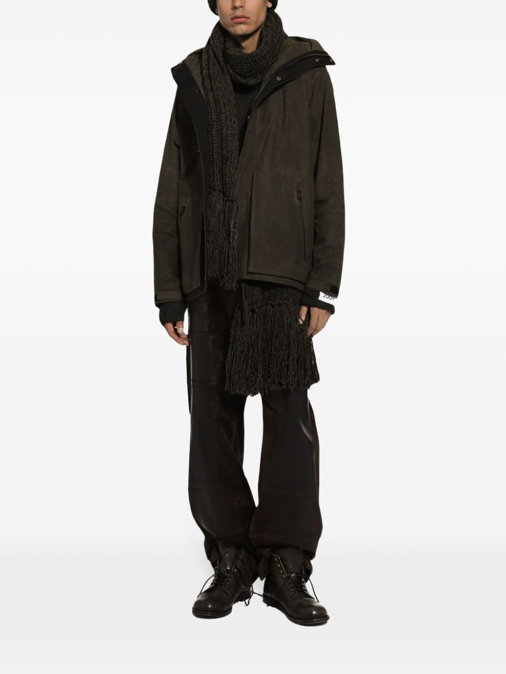 hooded technical-fabric jacket - 3