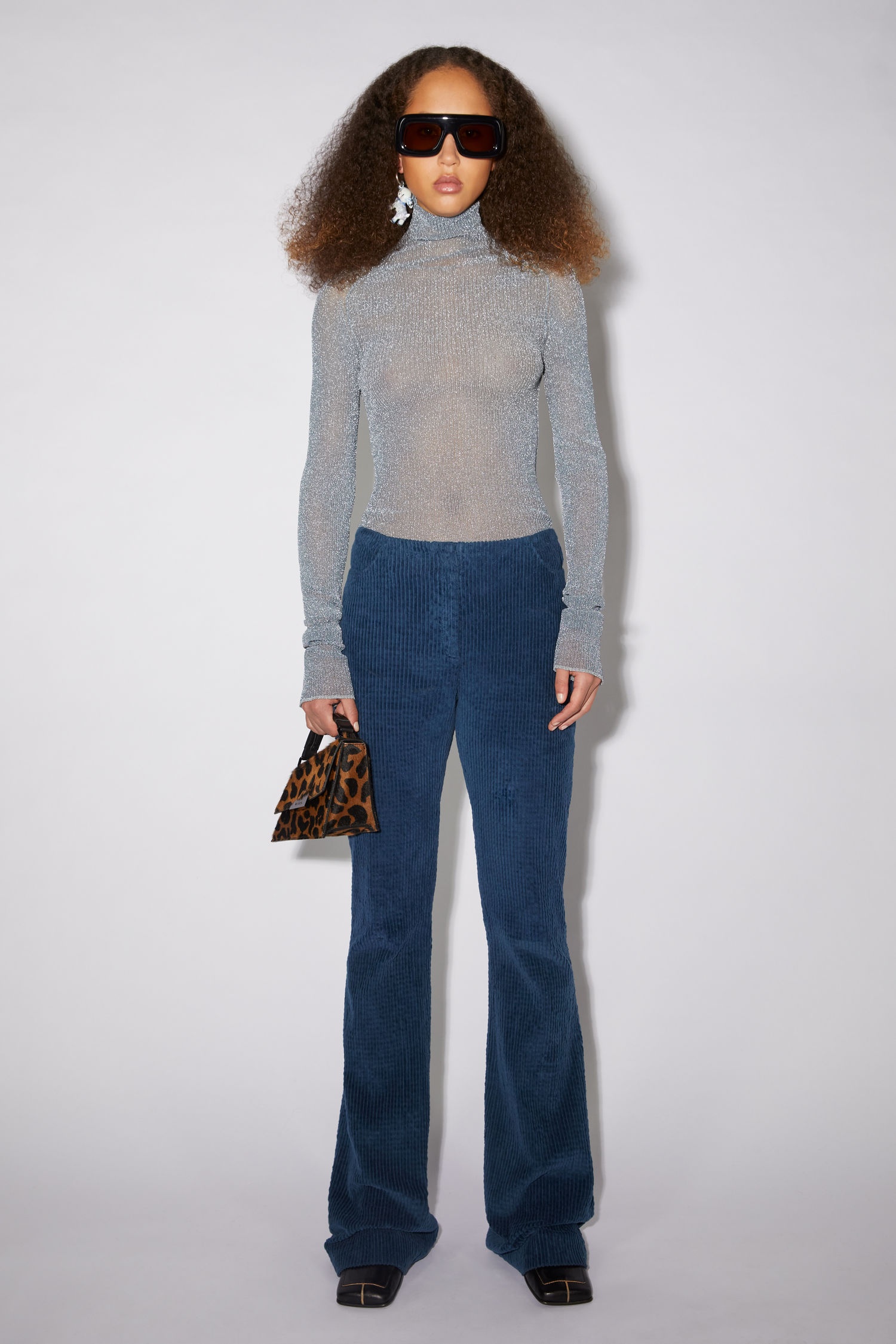 Corduroy trousers - Blackbird blue - 2