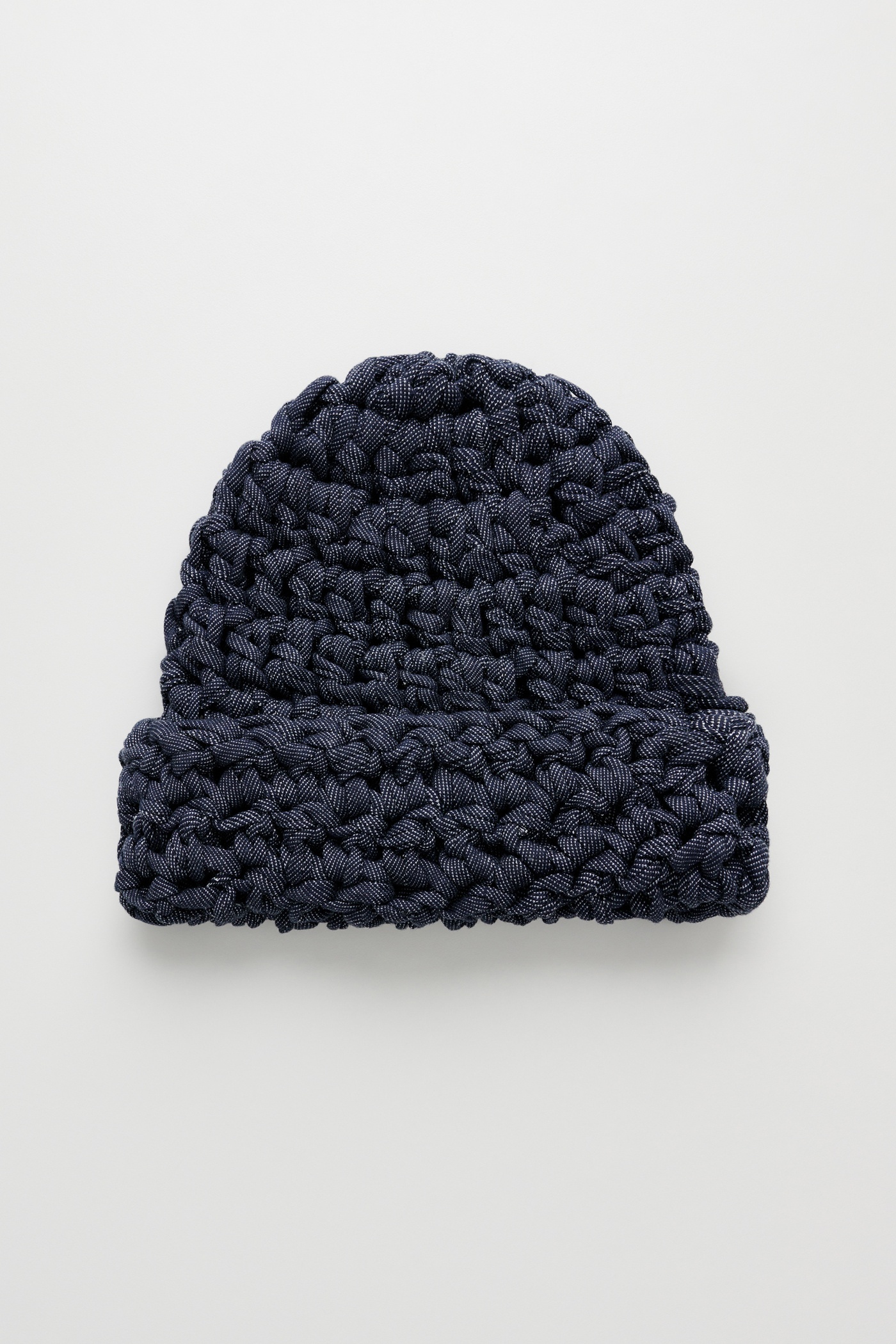 Crochet Beanie Midnight Blue Jersey - 1