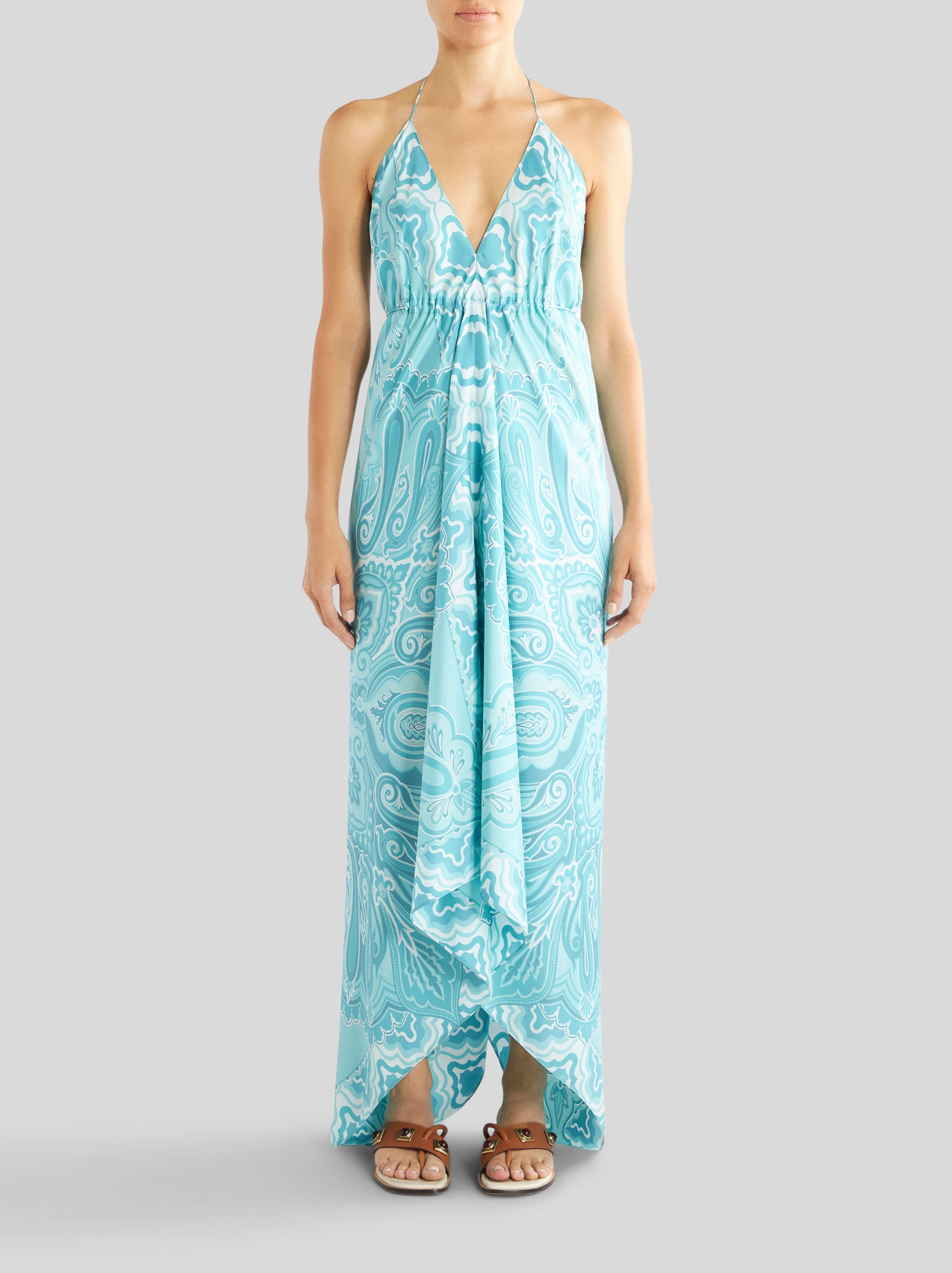 DRESS WITH TONAL PAISLEY PATTERN - 3