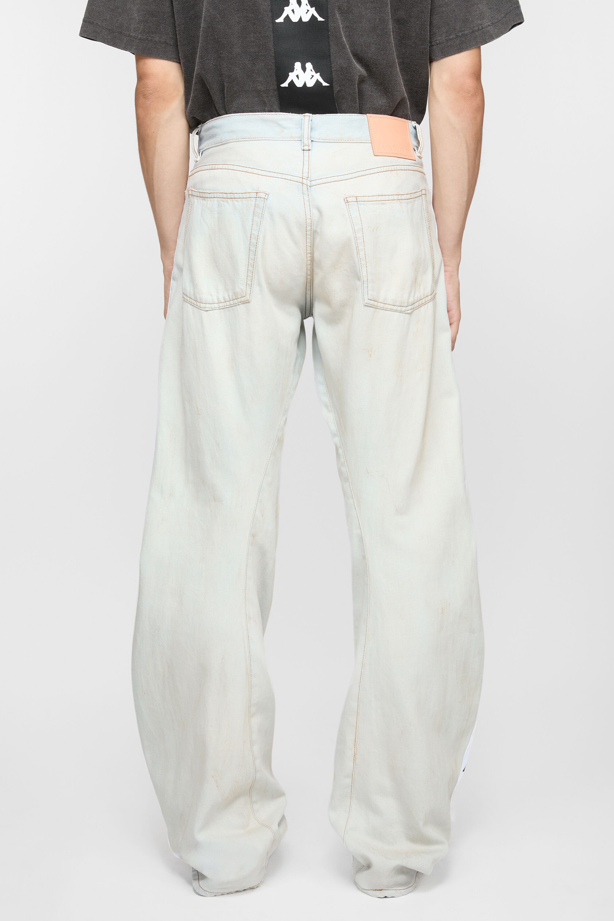 Loose fit jeans - 2006M Acne Studios x Kappa - Light blue/white - 5